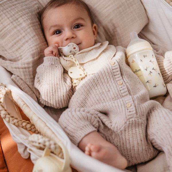 Attache sucette bébé chaîne Birdies Beige