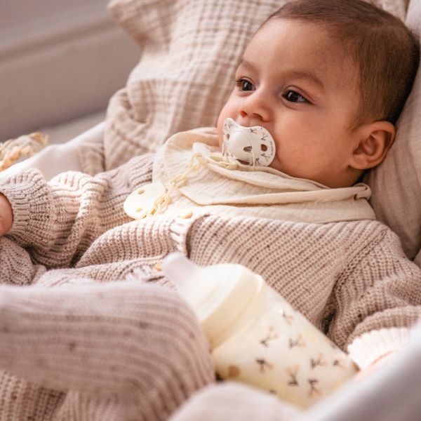 Attache sucette bébé chaîne Birdies Beige