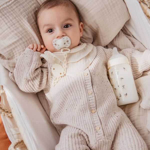 Attache sucette bébé chaîne Birdies Beige