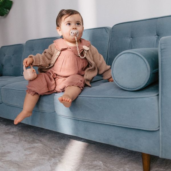 Attache sucette bébé chaîne Birdies Rose