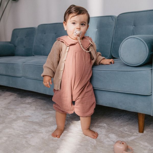 Attache sucette bébé chaîne Birdies Rose