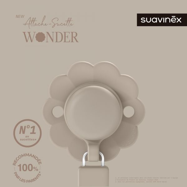 Attache sucette siliconne Wonder gray cloud