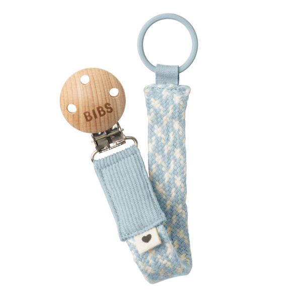 Attache sucette Baby Blue et Ivory