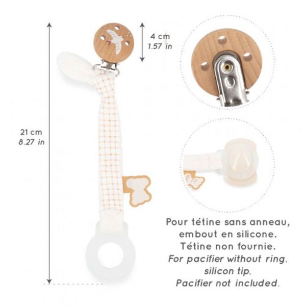 Attache tétine Crème