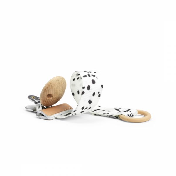 Attache sucette bois Dalmatian Dots