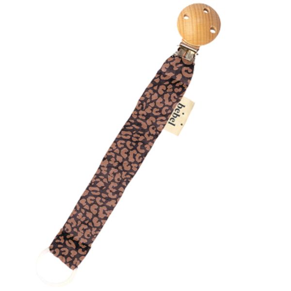 Attache tétine Collection Léopard Noir