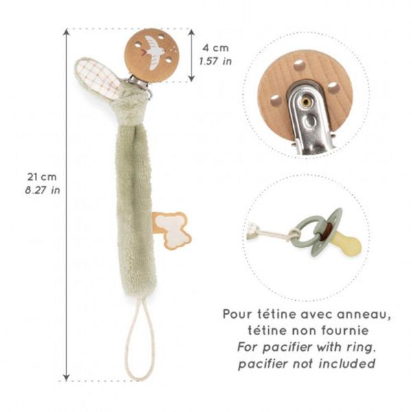 Attache tétine Verte