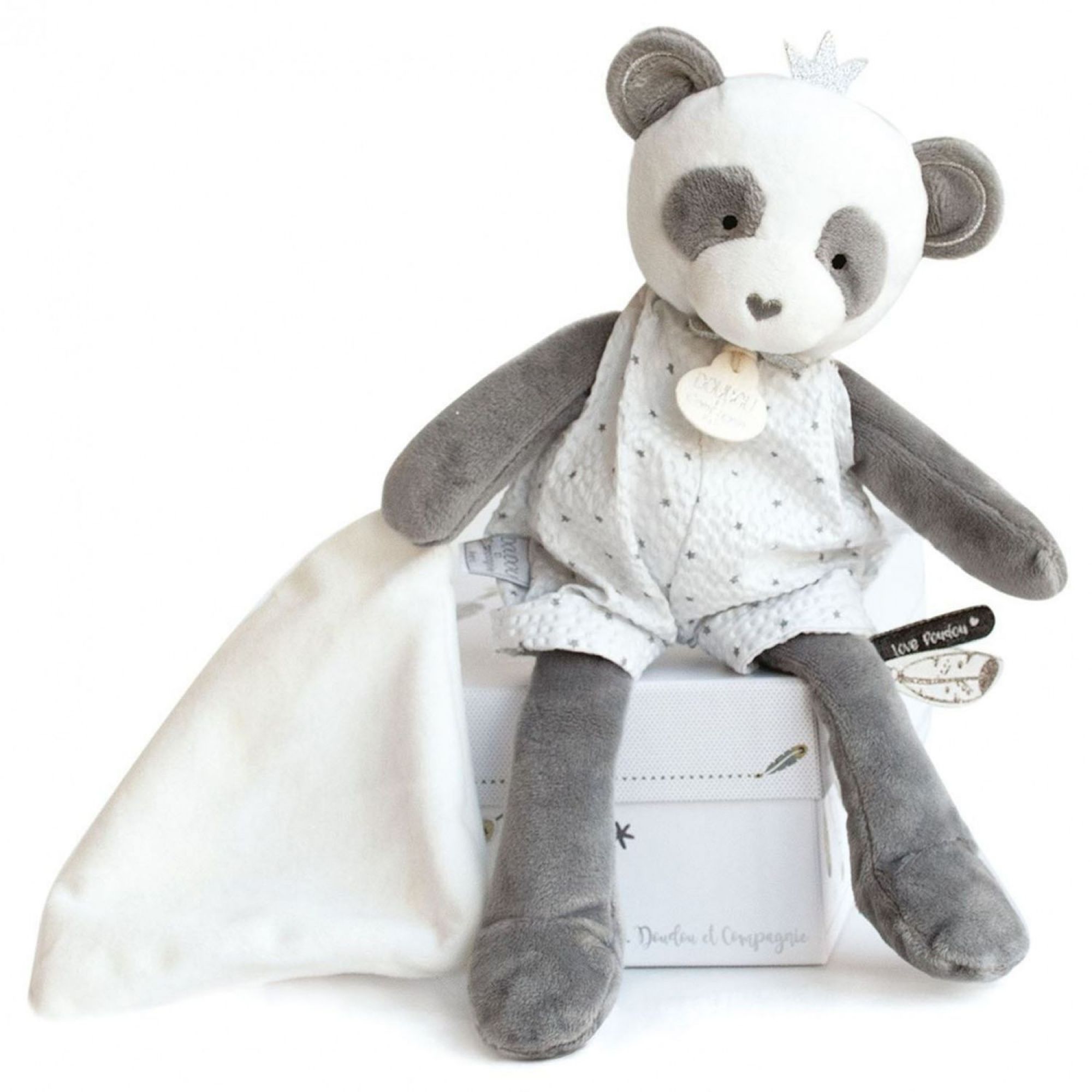 Coussin de bain panda gris - Made in Bébé