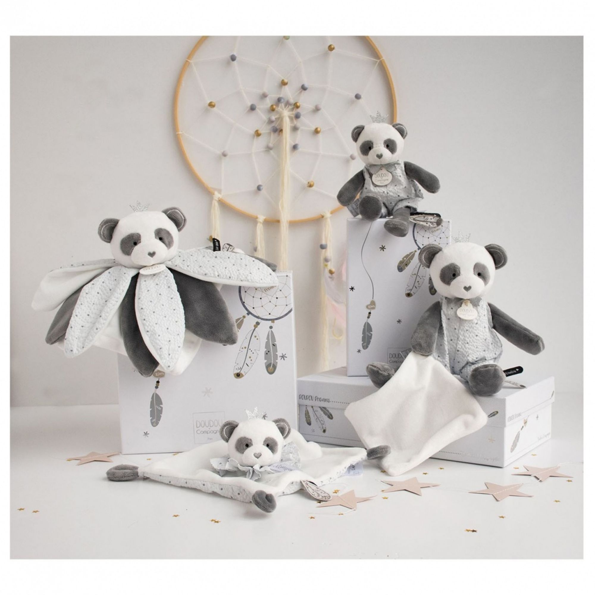 Doudou Et Compagnie - Veilleuse musicale panda gris, Livraison
