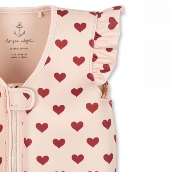 Gilet de natation Avery Amour rouge - 1/2 ans