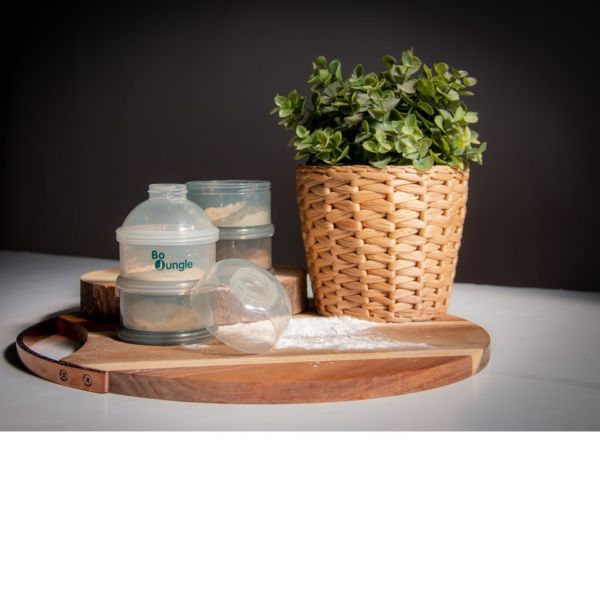 Boîte doseuse de lait 4 compartiments Gris Sombre