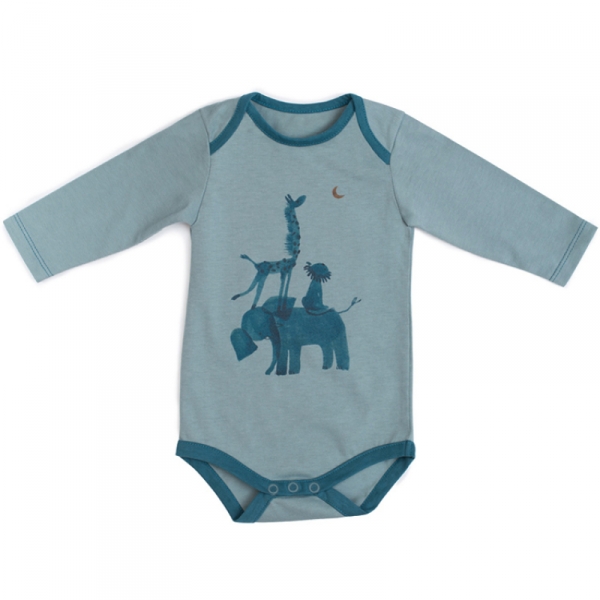 Body bébé 12 mois Bleu Sous mon Baobab