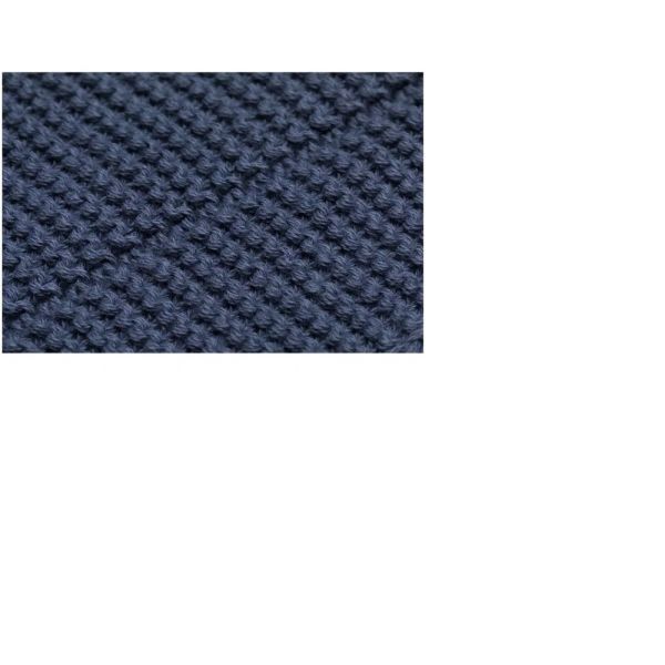 Couverture bébé tricotée bleu