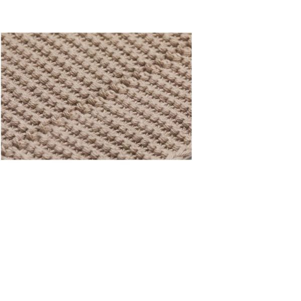 Couverture bébé tricotée taupe