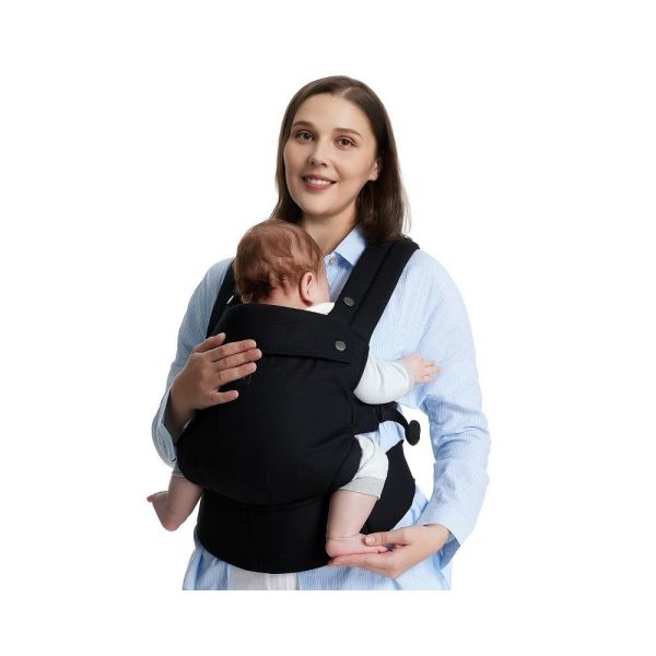 Porte bébé physiologique coton Black