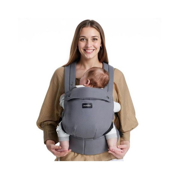 Porte bébé physiologique coton Grey
