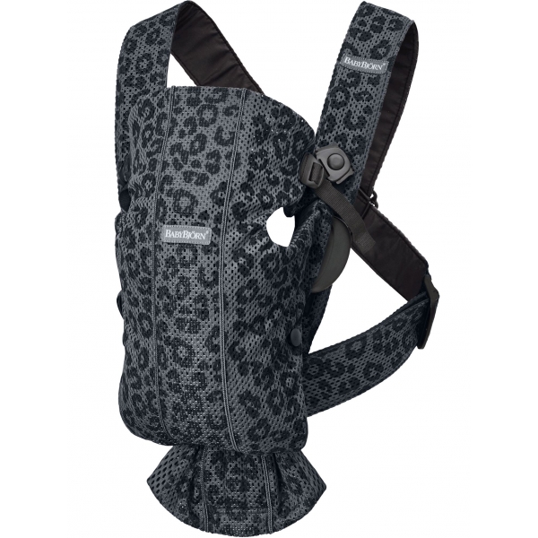 Porte bébé Mini mesh 3D Anthracite Léopard