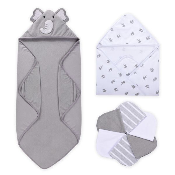 Lot de 2 capes de bain bébé éléphant