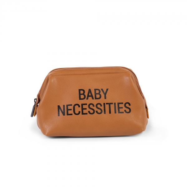 Trousse baby necessities Simili cuir Brun