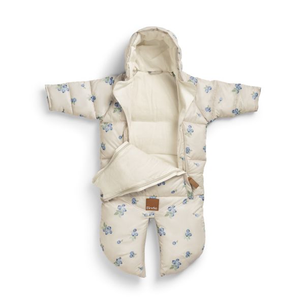 Combinaison pilote 0-6 mois chaude et convertible Blueberry Bliss