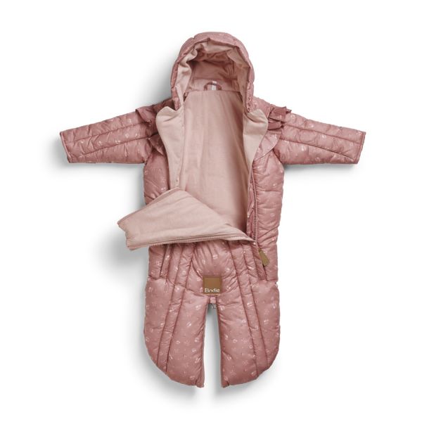 Combinaison pilote 0-6 mois chaude et convertible Pink Petit River Rose