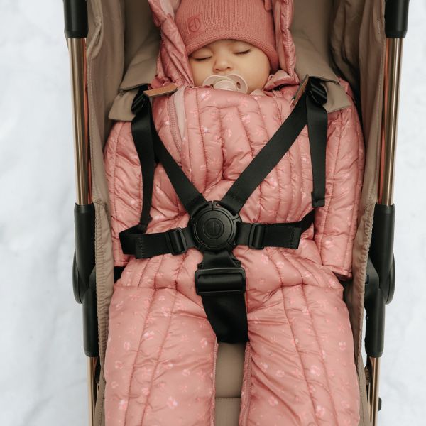 Combinaison pilote 0-6 mois chaude et convertible Pink Petit River Rose