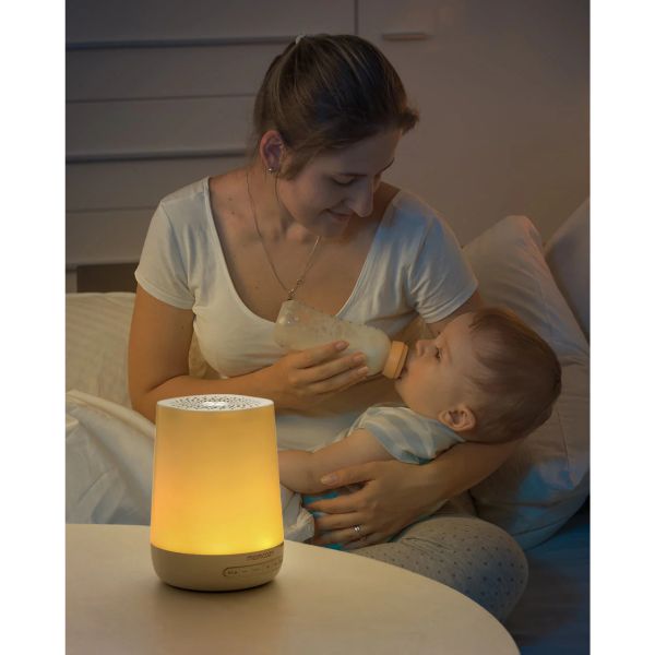 Veilleuse à bruits blanc bébé connectée