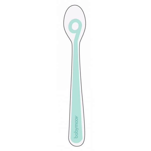 Cuillère silicone 1er âge Baby Spoon Azur