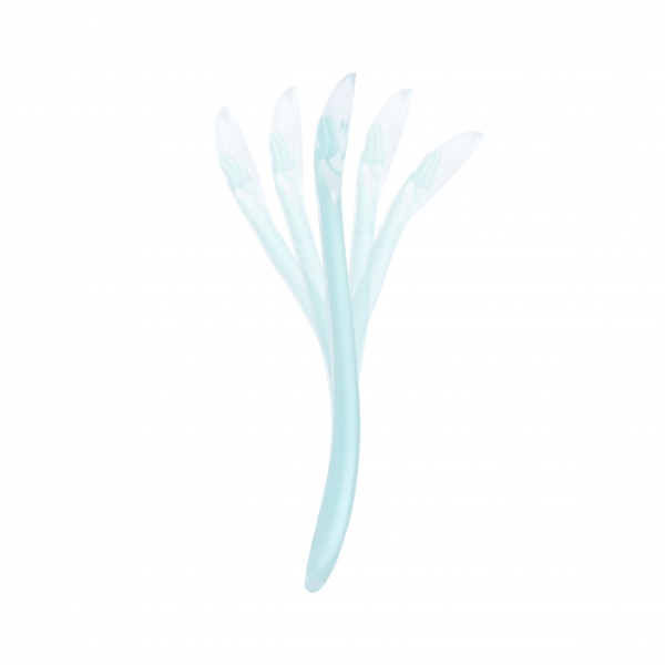 Cuillère silicone 1er âge Baby Spoon Azur