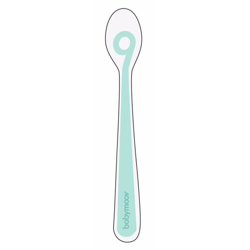 Cuillère silicone 1er âge Baby Spoon Azur - Made in Bébé