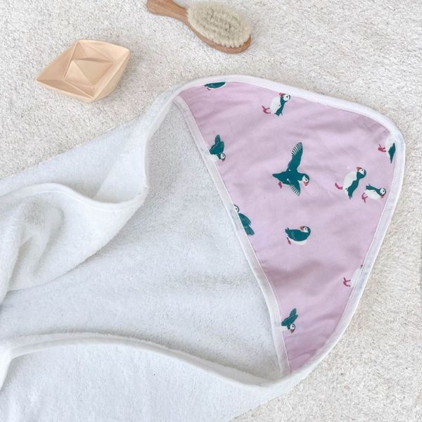 Cape de bain bébé Tea Macareux
