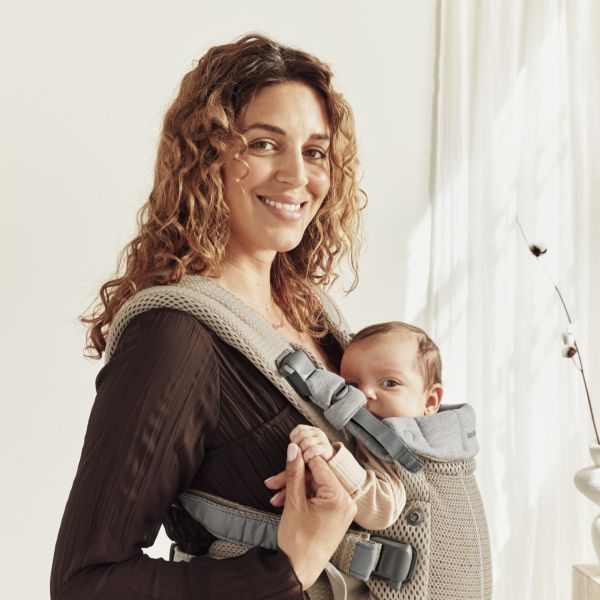 Porte bébé Harmony Mesh 3D gris beige