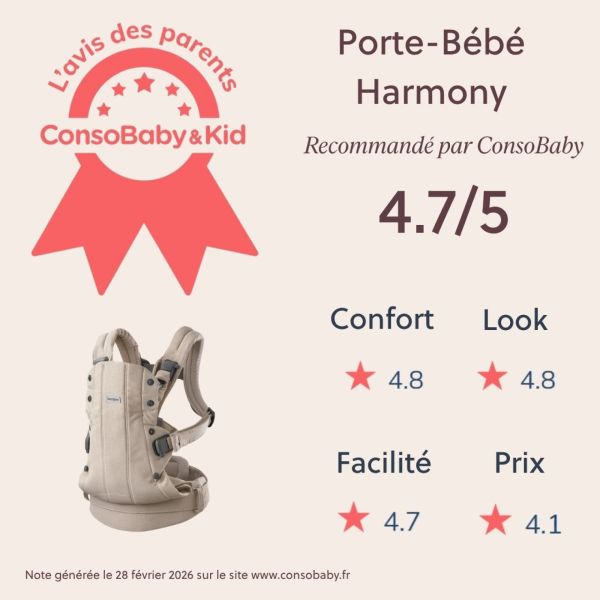 Porte bébé Harmony melange tissé beige clair