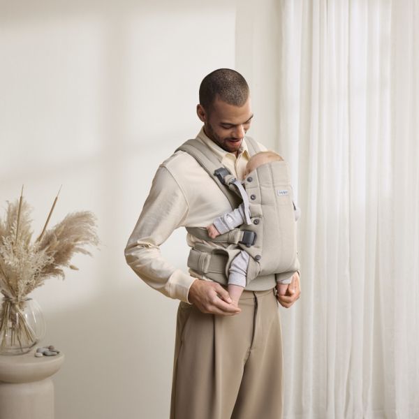 Porte bébé Harmony melange tissé beige clair