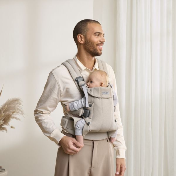 Porte bébé Harmony melange tissé beige clair