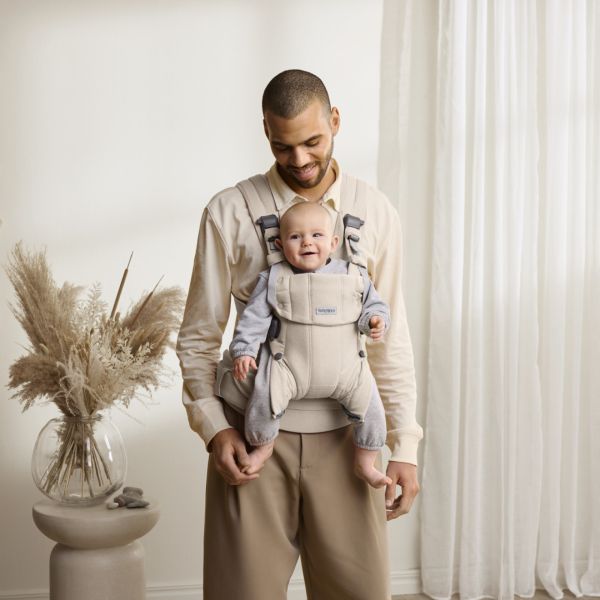 Porte bébé Harmony melange tissé beige clair