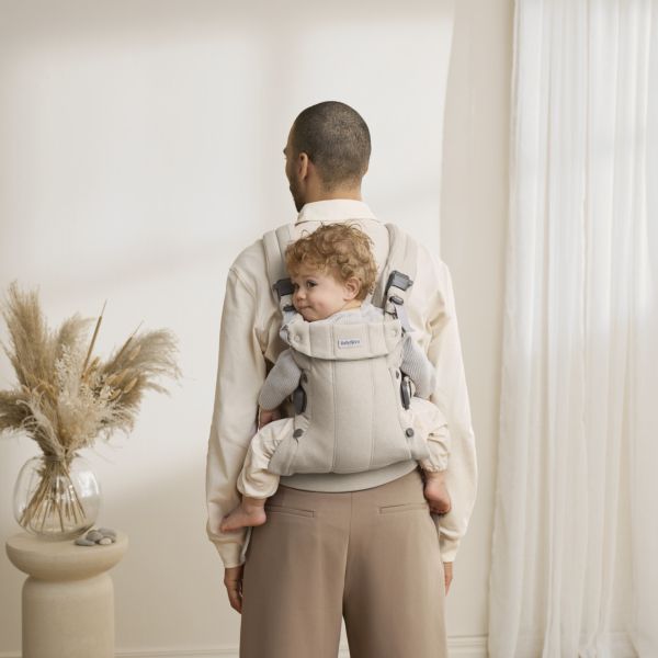 Porte bébé Harmony melange tissé beige clair