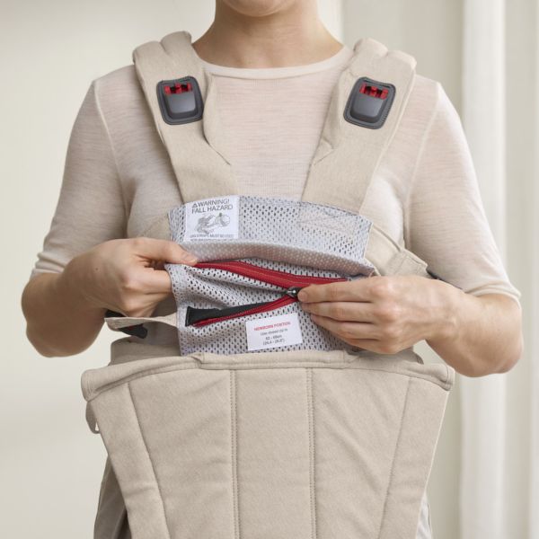 Porte bébé Harmony melange tissé beige clair