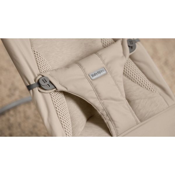 Transat bébé balance Soft tissé jersey gris sable
