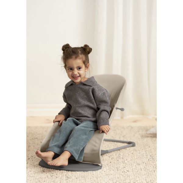 Transat bébé balance Soft tissé jersey gris sable