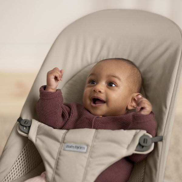 Transat bébé balance Soft tissé jersey gris sable