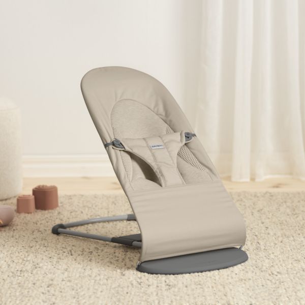 Transat bébé balance Soft tissé jersey gris sable