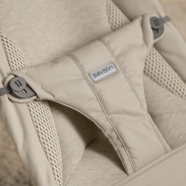 Transat bébé balance Soft tissé jersey gris sable