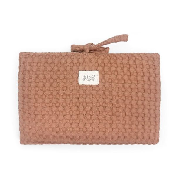 Pochette à langer compacte Gaufre Cannelle
