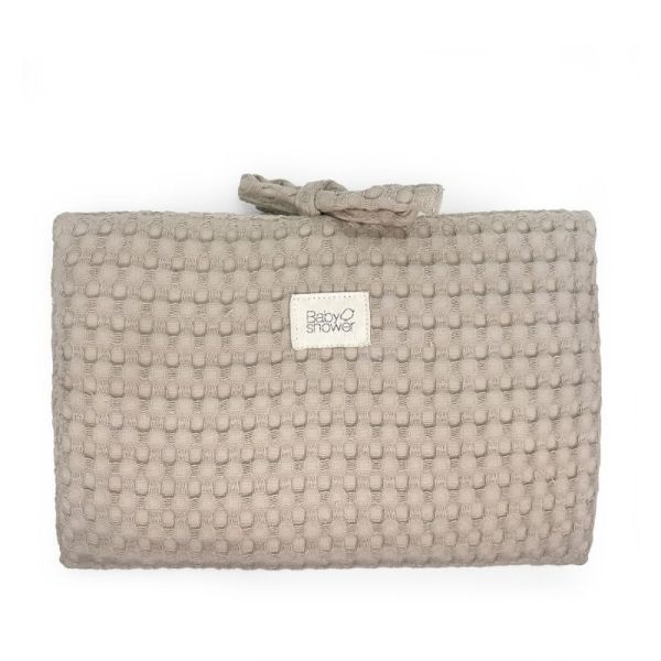Pochette à langer compacte Gaufre Latte