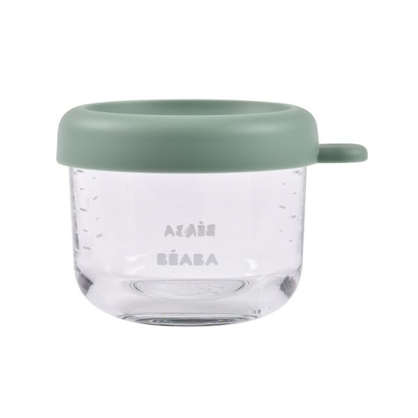 Robot Babycook Express Vert Sauge + Bavoir à manches évolutif et 2 en 1 Sage green + Portion Verre Vert Sauge 150ml