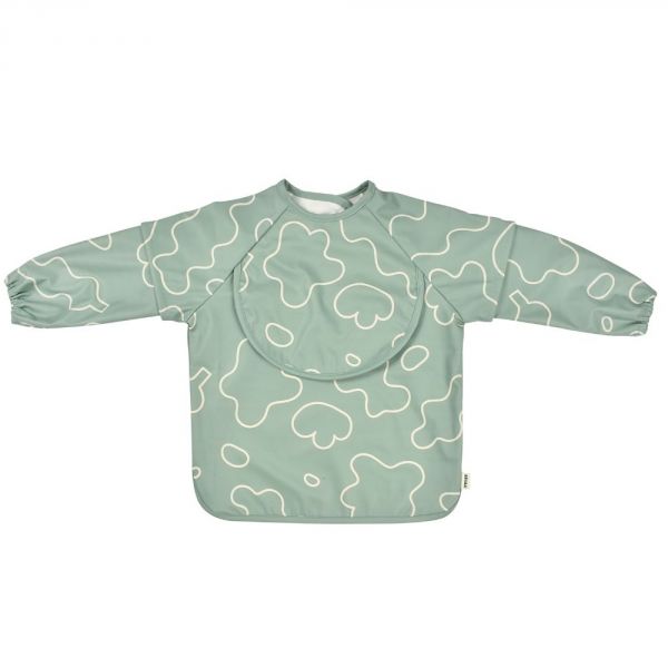 Robot Babycook Neo Eucalyptus + Bavoir à manches évolutif Sage green + Coffret repas verre Eucalyptus