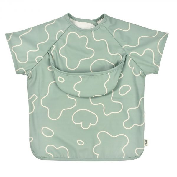 Robot Babycook Neo Eucalyptus + Bavoir à manches évolutif Sage green + Coffret repas verre Eucalyptus