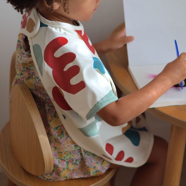 Robot Babycook Neo Grey et white + Bavoir à manches évolutif et 2 en 1 Playful + Coffret repas verre Jungle