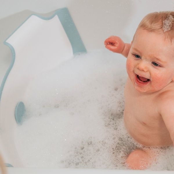Réducteur de baignoire Blanc et bleu
